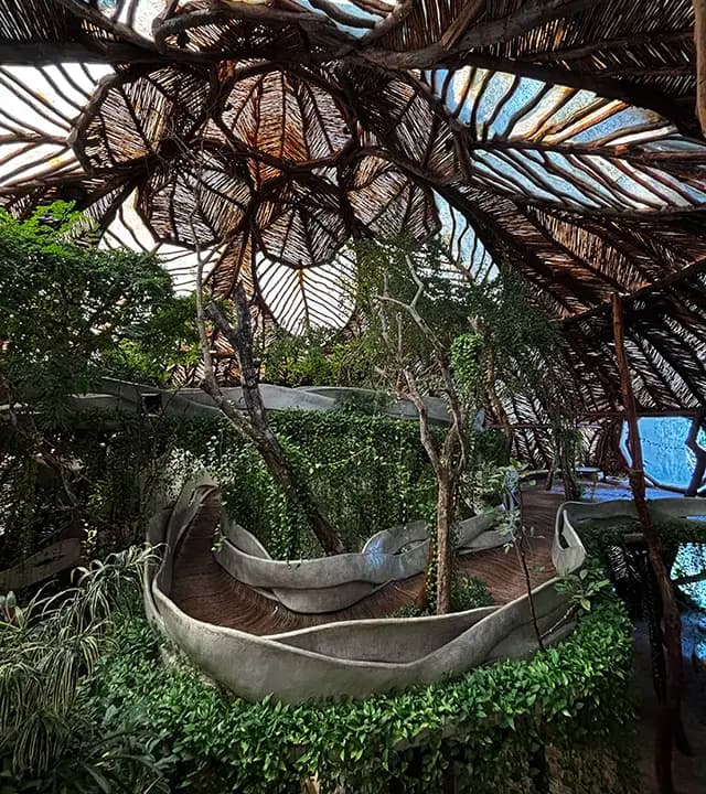 Unique organic architectural interior